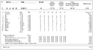 全日本選手権2009FSプロトコル